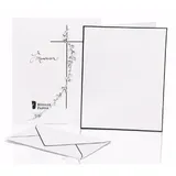 RÖSSLER Papier 22053701 - Briefpapiermappe Format18 Trauerpost weiß matt