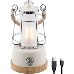 Campinglampe Kiruna - LED Lampe - Retro Outdoor Campinglampe mit Powerbank WEISS No Size