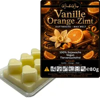 WonderWax Duftwachs Wax Melts für Duftlampe, 6 Herzen Duftmelt Wachsmelt Sojawachs Duftwachs Würfel für Raumdüfte, Wachs Duftöl Winter Indoor Schmelzen für Aromalampe Spicy Vanille Orange Zimt