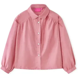 vidaXL Kinderbluse mit Laternenärmeln Altrosa 140