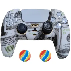 2 x Schutzhülle für Playstation 5 DualSense Controller Skin Silikon Schutz Motiv