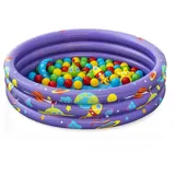 BESTWAY - Bällebad Weltraum 102x25cm Planschbecken Ballpool Kinder Spielzeug Kugel