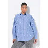 Studio Untold Hemdbluse Oversize Shape Blau/Grau 50/52