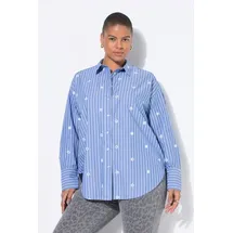 Studio Untold Hemdbluse Oversize Shape Blau/Grau 50/52