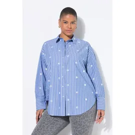 Studio Untold Hemdbluse Oversize Shape Blau/Grau 50/52