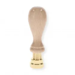 Personalisierter Wachssiegel-Stempel in 20 mm mit hellem Holzgriff