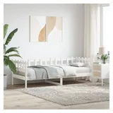 vidaXL Tagesbett Weiß 90x200 cm Massivholz Kiefer