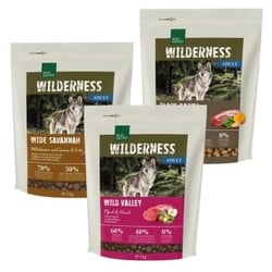 REAL NATURE Wilderness Adult 3x1 kg Probierpaket 4, Wild Valley Pferd & Rind