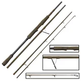 Savage Gear 243cm 40-80g SG4 Power Game - Reise Spinnrute zum Zanderangeln & Hechtangeln, Reiserute zum Raubfischangeln, Gummifischrute, Kunstköderrute