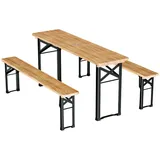 Juskys Bichl Set 3-tlg. natur klappbar