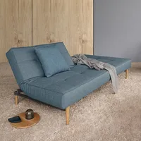 Innovation Living Schlafsofa Splitback Styletto hell Stoff Light Blue