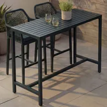 Mendler Stehtisch HWC-P91, Gartentisch Bartisch Tisch, Outdoor Metall 105x130x65cm - grün