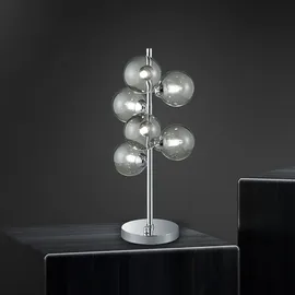 ETC Shop Tischlampe Rauchglas 6 St.