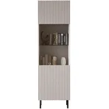 Mirjan24 Hochvitrine, Natur, Holzwerkstoff, 56x185x42 cm, Wohnzimmer, Wohnwände, Vitrinenschränke