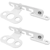 Oiieco 2 Stück Fensterfeststeller für Kippfenster, Fensterstopper, Fensterriegel für Fenster, Zuschlagschutz & Kippfensterschutz, Fensterriegel zum Einstellen der Fensteröffnung(Weiß)