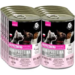 PetRepublic Schweinefleisch Monoprotein Futter für Hunde, Stücke in Sauce 10x400g (Rabatt für Stammkunden 3%)