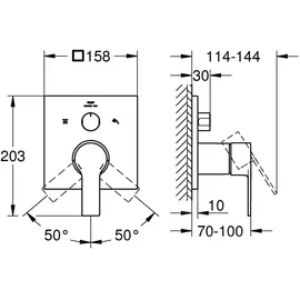 Grohe Allure Einhandbatterie Wannenmischer Warm Sunset Gebürstet