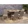 chefgastro Esszimmerstuhl Textil grau 6er Set