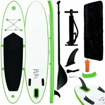 vidaXL Aufblasbares Stand Up Paddle Board Set 330 x 72 x 10 cm grün/weiß
