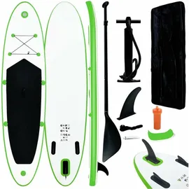 vidaXL Aufblasbares Stand Up Paddle Board Set 330 x 72 x 10 cm grün/weiß