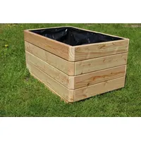 Gartenwelt Riegelsberger Massiver Pflanzkasten Mammut 80x50x39 cm aus Lärchenholz