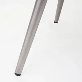 Mendler 2er-Set Esszimmerstuhl HWC-G54, Küchenstuhl Stuhl, Textil/Kunstleder Edelstahl gebürstet ~ grau