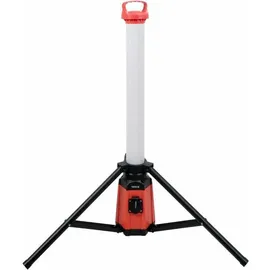 Yato Turm Baustrahler Arbeitsstrahler Werkstattlampe 360° LED Standleuchte IP54 mit Steckdose 3800 Lumen,