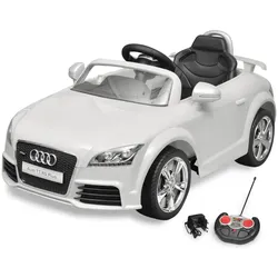 Audi TT RS Aufsitzauto für Kinder – Mit Fernsteuerung und Musikanlage, Weiß