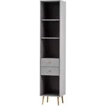 MÖBELPARTNER Jonte Hochschrank 40,2 x 39 x 194,2 cm Grau Holz