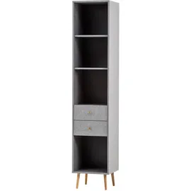 MÖBELPARTNER Jonte Hochschrank 40,2 x 39 x 194,2 cm Grau Holz