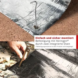 Walser 2x Reifen-Thermoabdeckung, 2 Stück Radschutzhüllen bis 17 Zoll/195mm, Radabdeckung-Set, Reifentaschen-Schutzhülle, Reifenabdeckung silber