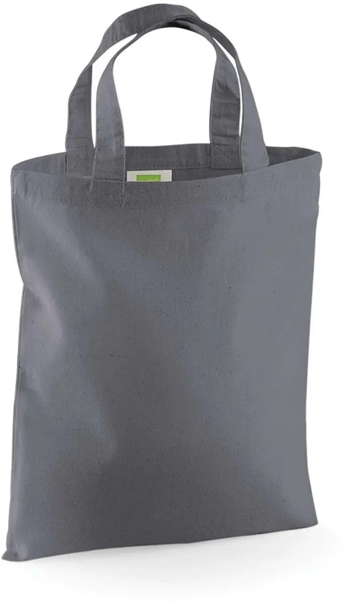 Westford Mill Mini Tragetasche Einkaufstasche W104 graphite grey 26 x 32,5 cm