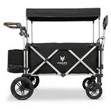 FUXLIFE by FUXTEC Bollerwagen FX-CTL900 Schwarz - Premium faltbar Kinder Transportwagen mit Sonnendach 5-Punkt-Gurte klappbarer Handwagen mit Kühl... - Schwarz