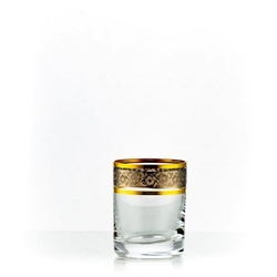 Crystalex Schnapsglas Barline (gold/platin) Schnapsgläser 60 ml 6er Set, Gravur, Kristallglas