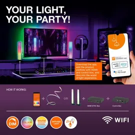 LEDVANCE LED Deckenleuchte 2 schwarz, 32W, dimmbar