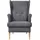 vidaXL Sessel ARES Polyester 1-St 75 x 75 x 75 cm Dunkelgrau mit Kissen