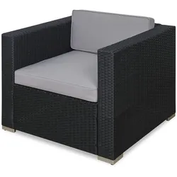 SVITA Rattan Sessel Ergänzung Zubehör Polyrattan Couch California Lugano schwarz