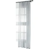 Woltu Vorhänge mit Kräuselband Stores Gardinen kurz transparent, Gardinen Fensterschals Voile für Wohnzimmer Schlafzimmer Kinderzimmer, Grau, 140x245cm (BxH), (1 Stück)