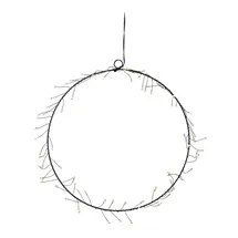 MARELIDA LED Kranz Draht Türkranz Wandkranz Leuchtkranz Dekokranz 80LED D: 30cm Batterie