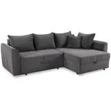 JOB Ecksofa Boomer Cord Grau