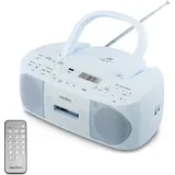Medion LIFE® E65010 Boombox blau Radiorekorder mit CD-Spieler und Kassettendeck - Blau