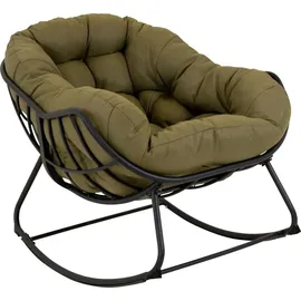 Lesli-Living Lesli Living Schaukelsessel Cozy Olive 0 x 0 x 0 cm anthrazit/olivgrün