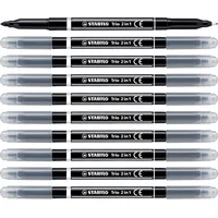 Stabilo Trio 2 in 1 10 St. schwarz