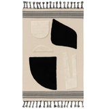 benuta Teppich Gibson, benuta, rechteckig, Höhe: 5 mm, Kunstfaser, Berber, Ethno-Style, Wohnzimmer schwarz|weiß