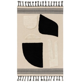benuta Teppich Gibson, benuta, rechteckig, Höhe: 5 mm, Kunstfaser, Berber, Ethno-Style, Wohnzimmer schwarz|weiß