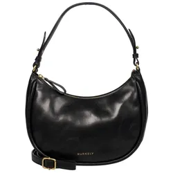Umhängetasche BURKELY "BURKELY Taschen Leder", Damen, Gr. one size, schwarz, Leder, Taschen