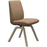 Polsterstuhl STRESSLESS "Laurel", braun (sand dinamica, schwarz), B:49cm H:92cm T:59cm, Microfaser DINAMICA (88% Polyester, 12% Polyurethan), Stühle, Low Back, Größe L, mit schräggestellten Beinen in Schwarz