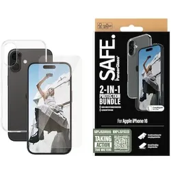 SAFE. by PanzerGlass 2-in-1 Schutz Set TPU Case + Glas iPhone 16 Transparent