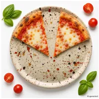 MamboCat Pizzateller Pizzateller Granito Ø31,5cm XL-Teller eine Personen 3D Steinoptik