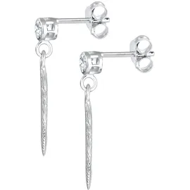 Elli Ohrringe Damen, Feder Boho, mit Kristalle in 925 Sterling Silber